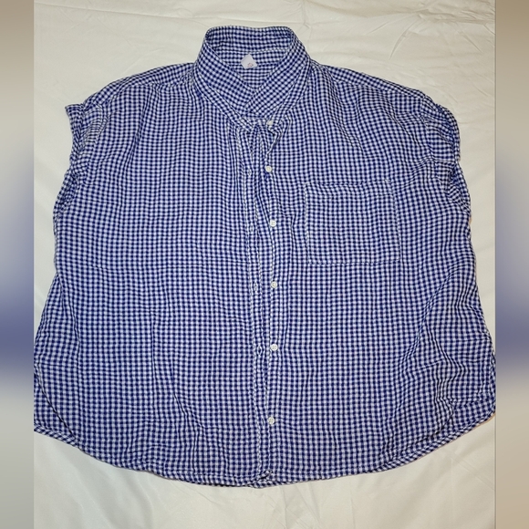 Old Navy Tops - Old Navy Women's Blue Checkered Button Down Shirt